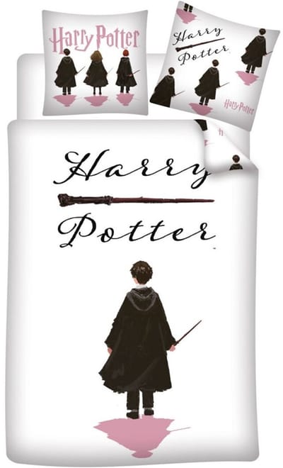 Harry Potter Dekbedovertrek Staf 140 x 200 cm - polykatoen