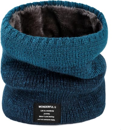Nivard Nekwarmer - Dames - Fleece - Motor - Bandana - Masker - Colsjaal - Sjaal - Gewatteerd - Skiën - Winter - Fietsen - Meer Blauw