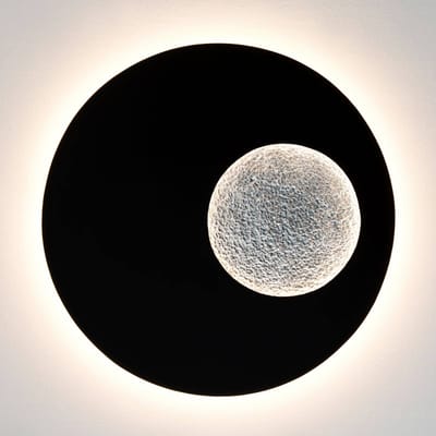 Holländer LED wandlamp Luina, Ø 80 cm, binnen zilver