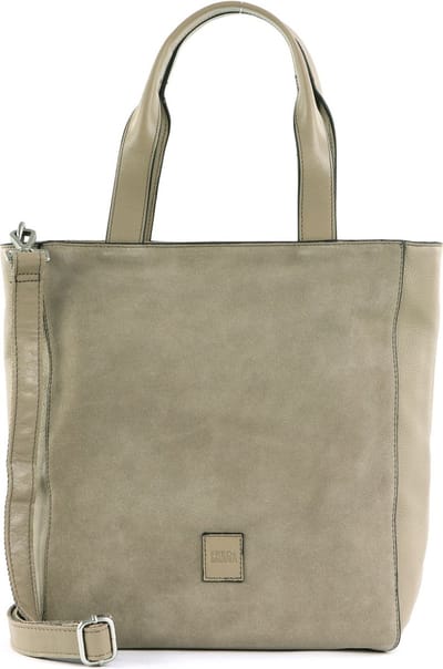 FREDsBRUDER Leren Schoudertas Kelia Shopper Soft Taupe Lichtbruin
