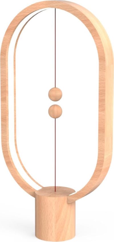 B8TA - DesignNest Heng Balance Lamp – Bureaulamp led - Ovaal - Hoogte 40 cm - Hout - Kunststof