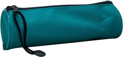 SOHO Ronde Pennenzak – Etui met Rits en Trekkoord – 21 x 8 cm – School Etui / Pennenetui - Petrol