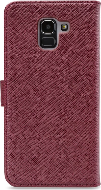 My Style Telefoonhoesje geschikt voor Samsung Galaxy J6 (2018) Hoesje | My Style Flex Wallet Bookcase Portemonnee | Pasjeshouder voor 3 Pasjes | Telefoonhoesje voor Pinpas / OV Kaart / Rijbewijs - Bordeaux | Bordeaux rood