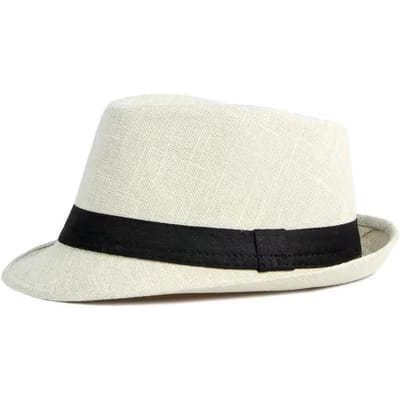 Lente Zomer Linnen Hoge Kwaliteit Britse Top Jazz Hoed Zonnehoed Dames Heren Middelbare Leeftijd Bruiloftsfeest Fedora's Bucket Hat Vader Cadeau beige