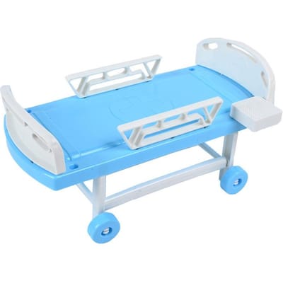 1 Stuk Ziekenhuisbed Simulatie Dokter Verpleegkundige Man En Vrouw Speelgoed Accessoires Poppenbed Medisch Bed Bed Speelgoed Kinderen Speel Huis Speelgoed blauw