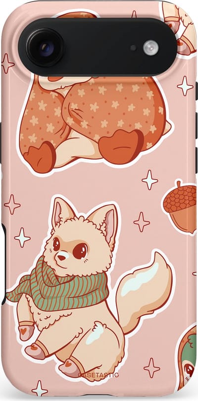 Casetastic hoesje geschikt voor Apple iPhone Air - MagSafe - Dubbellaagse bescherming - Winter avontuur - Fashion Case - Perzik Zand Lichtgrijs