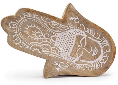 Ancient Wisdom - Decoratieve schaal - Hamsa-vorm 30x20,5x2,5 cm - boeddha - interieur - ornament - sierobject - kunst - decoratie