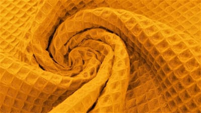 BINK Bedding Stof Katoen Wafel Okergeel per meter