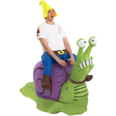 Déguisement Escargot Gonflable Adulte Animaux Gonflables Costume Cosplay Déguisement Halloween One Size blue