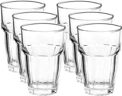 Bormioli Rocco Longdrinkglazen Rock Bar - 12x stuks - transparant - glas - 370 ml - drinkglazen/waterglazen