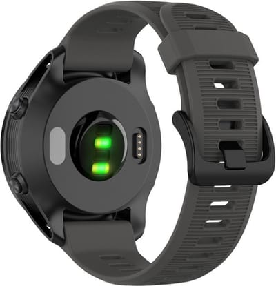 Siliconen bandje - geschikt voor Garmin Forerunner 935 / 945 / 955 / 965 / 745 / 970 - antraciet