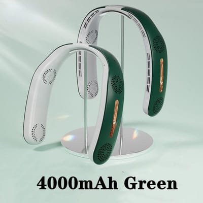 4000mAh draagbare draagbare bladloze ventilator USB oplaadbare bladloze hangende ventilatoren Luchtkoeler Koeling Mute Fans Nekbandventilatoren Airconditioner
