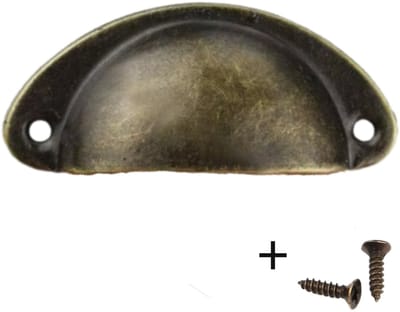 Komgreep Antiek - Brons 83mm - Inclusief Schroeven - Meubelknop en Deurknop - Metaal - Robuust en Strak Meubelbeslag