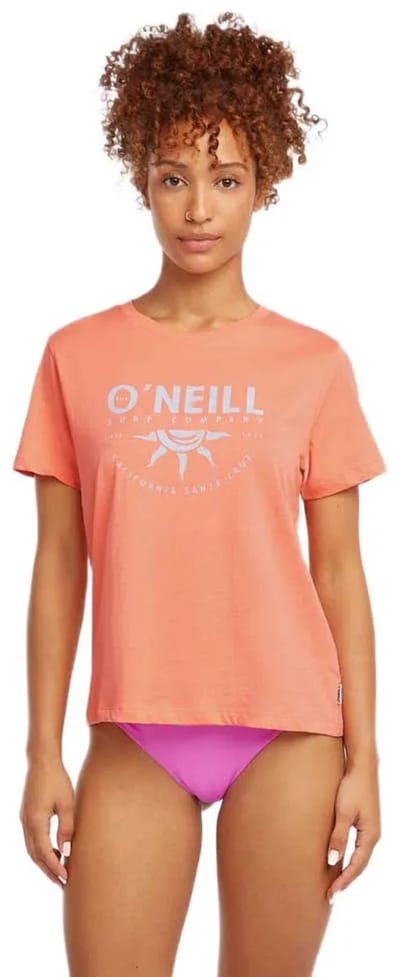 O´neill Front Print T-shirt Met Korte Mouwen Oranje S Vrouw