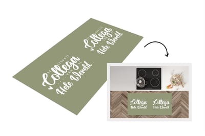 Keukenloper - Loper keuken - Quotes - Collega kado - Werk - 120x60 cm - Keukenloper vinyl