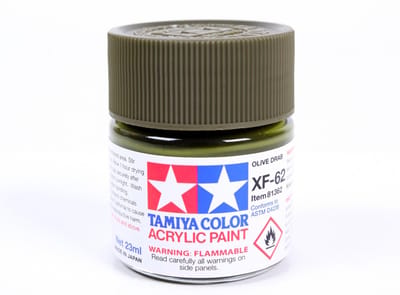 Tamiya Hobbyverf Acrylverf - XF-62 Brown Olive Drab - Matt - Acryl - 23ml Verf potje