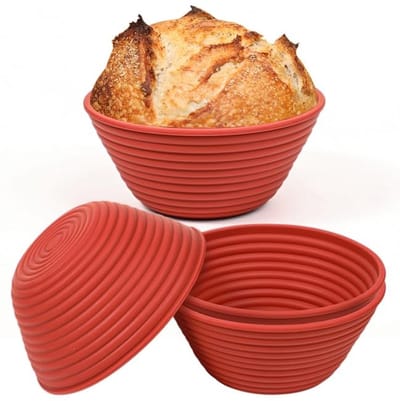 Dailygoods- Rijsmand 13 cm - Set van 4 - Siliconen - Geschikt voor zuurdesem - Duurzaam - Temperatuurbestendig van -60°C tot 240°C - Broodmand