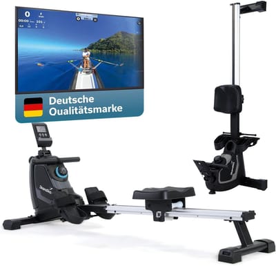 Roeimachine - Roeier Ergometer - Full body training - 8 weerstandsniveaus - 174x55x65 cm - Grijs
