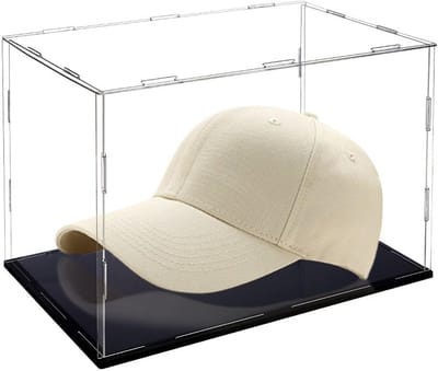 Dailygoods- Vitrinekast Transparant - Displaybox voor Honkbalfiguren - Stofdicht - Acryl - 30 x 20 x 20 cm - Glad en Lichtdoorlatend