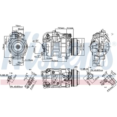Compressor, airconditioner NISSENS 890218
