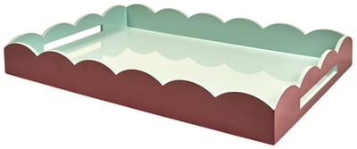 Addison Ross - Dienblad Ottomane Cherry & Eau de Nil 66x43cm - Serveerplateaus