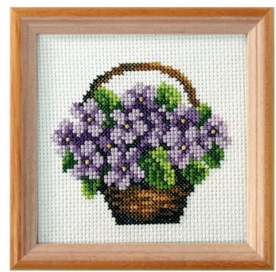Voorgedrukt Borduurpakket - Mand Bloemen