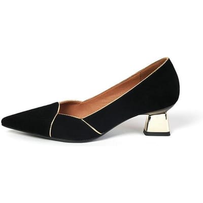 Fashiontime Damesschoenen Schapensuède Instappers Lage Pumps Mode Retro Spitse Neus Dames Schoenen Handgemaakt Hoge Hakken Bruiloft 36