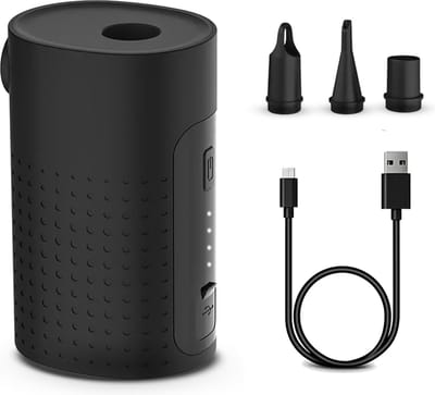 Regal Tech® Elektrische pomp luchtbed/zwembad- Luchtbedpomp - Opblaaspomp - 4000 mAH accu - 300 liter/Min