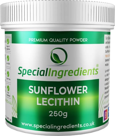 Zonnebloem Lecithine Poeder - 250g - Sunflower Lecithin - Natuurlijke Emulgator & Textuurverbeteraar - Vegan & Allergeenvrij - Moderne Gastronomie - Moleculair Koken - Hersluitbare Pot - Recycled Plastic