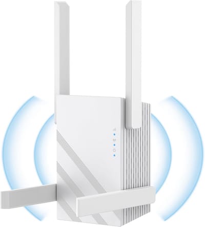 Wifi Signaalversterker - WLAN Extender - Netwerk Uitbreiden - 1200 Mbps Snelheid - 12880 M² Dekking - Wit