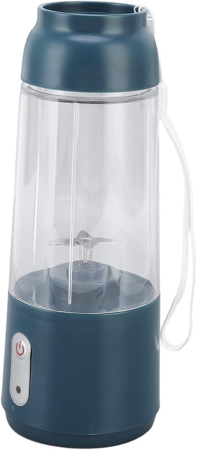 Elektrische Juicer-beker, USB Vruchtensap Mixer 300ML, Mini Draagbare Oplaadbare Sapcentrifuge Ijs Smoothie Travel Blender Mixer Machine Met Zelfreinigende Voor Sport Office(Donkergroen)