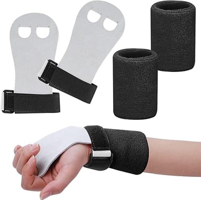 Grip handschoenen voor kinderen, crosstraining, lichaamsgewichtoefeningen, trekgrepen, leren trainingshandschoenen en polsbanden, fitnesssets voor meisjes en jonge meisjes (XS)