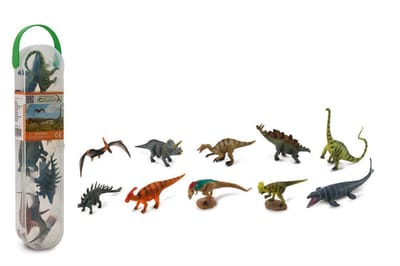 COLLECTA Figurine Mini Set - 10 Dinosaurussen - Prehistorie - Handgeschilderd - Miniatuur