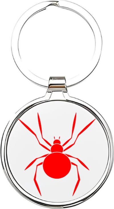 Akyol - Spinnen Sleutelhanger - halloween - Dierenliefhebbers - Rode spin - spider - zwarte spin - sleutelhanger voor Halloween - tarantula - insect - dier - huisdier - dierendag - spinachtigen - vogelspin - 4 x 7,5 CM