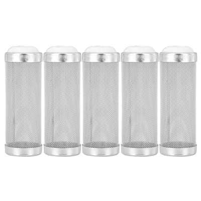 5 stuks Roestvrij Staal Aquarium Filter Inlaat Inlaat Netmand Garnalen ing(12 mm)