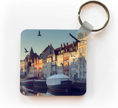 Sleutelhanger - Uitdeelcadeautjes - Nyhavn in de ochtend Kopenhagen - Denemarken - Plastic