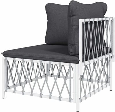 Tuin Hoekbank - Loungeset Bank - Buiten Ontspannen - Modulair Ontwerp - 1 stuk - Wit