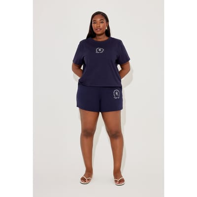 Odd Muse Resort Club T-shirt Navy Maat: L | Tops Outlet | Dames | Blauw