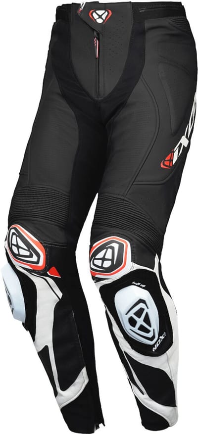Ixon Vortex 3 PT Zwart Wit Leren Motorbroek - Broek
