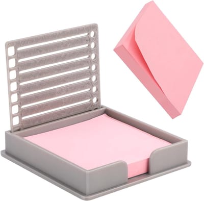 Praktische Sticky Notehouder met Acrylaat, 8.6x8.6x1.8cm, Ideaal voor Kantoor, Organiseren en Notities Maken