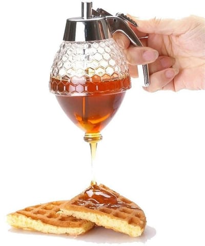 Cosensi- Honingdispenser 8 Oz - Siroopdispenser - Antidruppel - Kunststof - Gemakkelijk te gebruiken - Duurzaam ontwerp