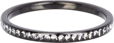 iXXXi JEWELRY - Vulring - Zirconia steentjes ring Cristal - Zwart - 2mm - Maat 18