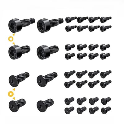 Geschikt voor Ring/T6T15 slimme deurbellen - 40 stuks - Diefstalbestendige schroeven met Torx-patroon en gaten - Metalen bevestigingsmaterialen
