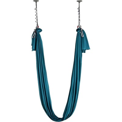 Luchtzijde & Yogazwaai, 8,7 Yards, Aerial Yoga Hangmat Kit met 100gsm Nylon Stof, Volledige Tuigage Hardware & Eenvoudige Installatiegids, Antigravitatie Vliegen