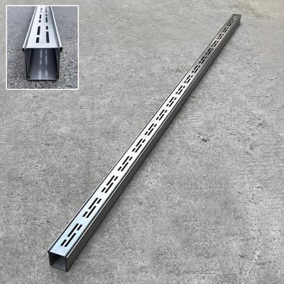 Kanaalafvoer Roestvrij Staal - Lineaire Afvoer Zeef - Buitenwater Beheer - Hoge Belastbaarheid Slipbestendig - 100 cm - Zilver