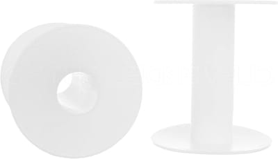 Plastic Spoelen - Lege Spoelen - Draad Opbergen - Sterk 2mm Dik - 3 Inch Hoog - Wit