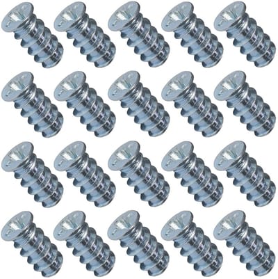 SnelShoppen - Set van 20 Euro Schrauben Meubel Schroeven voor Meubelkast Kledingkast - Houten Montage - Ø6.3x13 mm - Gemaakt van Gegalvaniseerd Staal
