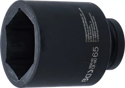 BGS Kracht Dopsleuteldop zeskant, diep - 1 - 65 mm