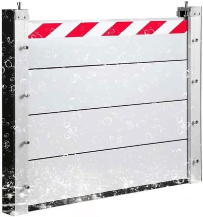 Waterkering Garage - Overstromingsbescherming - Wateroverlast Voorkomen - Herbruikbaar Aluminium - 50 x 60 cm - Zilver