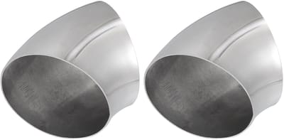 Dailygoods- Uitlaatpijp 45 Graden - Set van 2 Stuks - 108 mm Buitendiameter - Roestvrij Staal - Hoogwaardige Kwaliteit - Duurzaam en Oxidatiebestendig - Uitlaatbocht